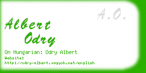 albert odry business card